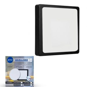 24W Superficial Cuadrada Negra 3T