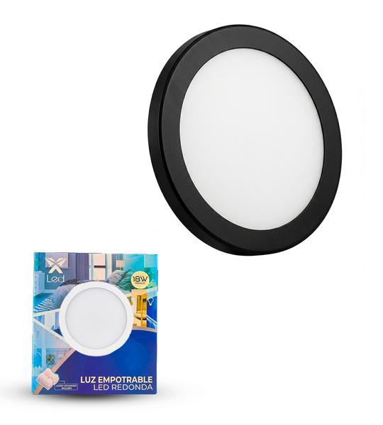 Panel LED 18W Superficial Redondo Negro (3 Tonos)