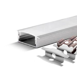 Perfil Aluminio Plata p/cinta XT-163