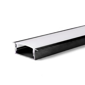 Perfil Aluminio Negro p/cinta XT-163