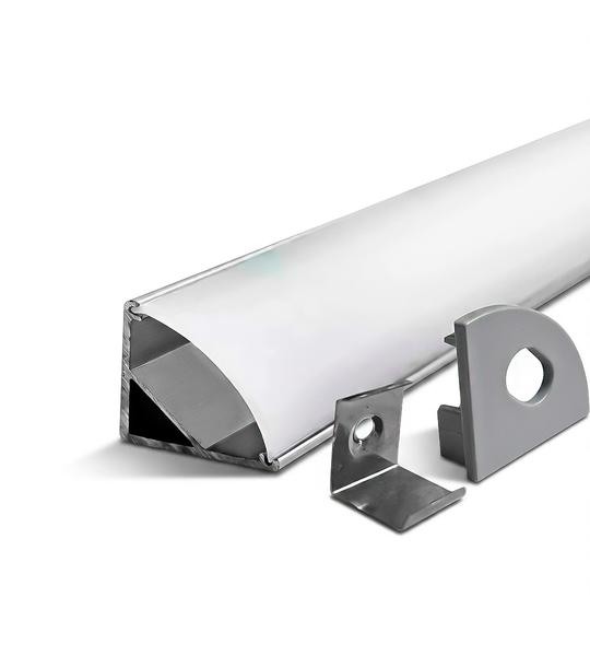 Perfil de Aluminio Esquinero Plata XT-58