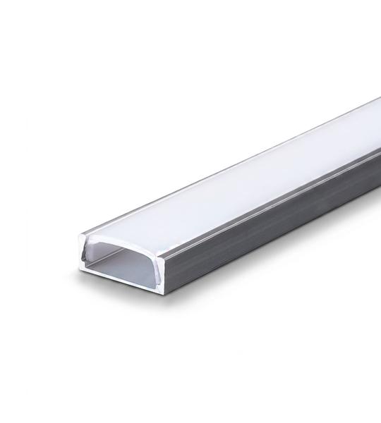 Perfil de Aluminio Superficial Plata XT-200
