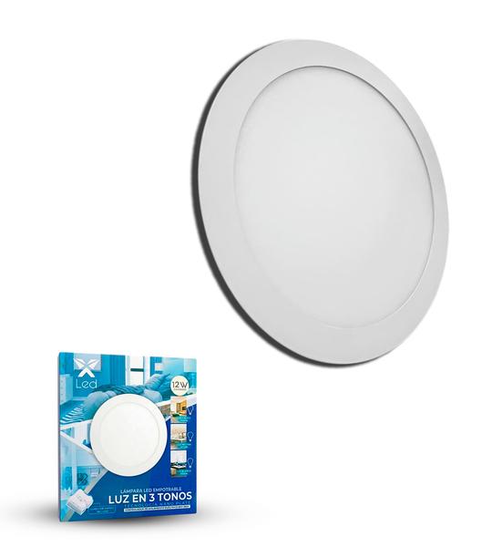 Panel LED 12W Empotrar Redondo Blanco (3 Tonos)