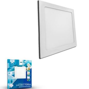 12W Empotrar Cuadrada Blanca 3T