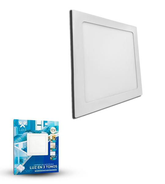 Panel LED 12W Empotrar Cuadrado Blanco (3 Tonos)