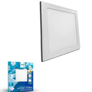 18W Empotrar Cuadrada Blanca 3T