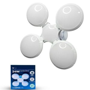 Plegable Led Redondo 4 + 1  Aspas 24W Multivoltaje E27