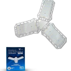 Plegable Led 3 Aspas 30W Multivoltaje E27