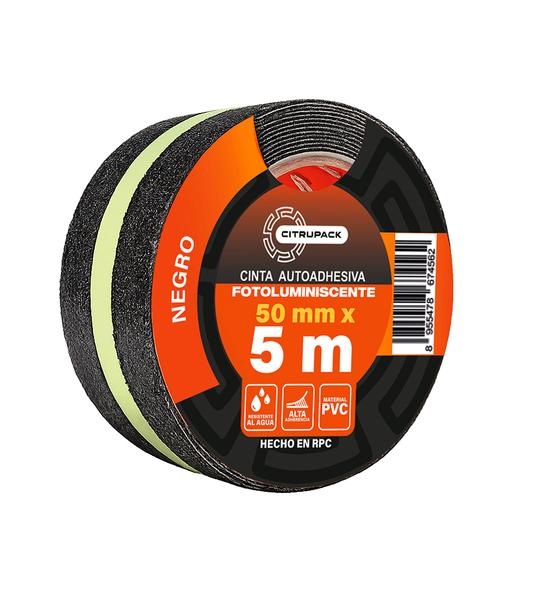 Cinta Fotoluminiscente Negro 50 mm x 5 m