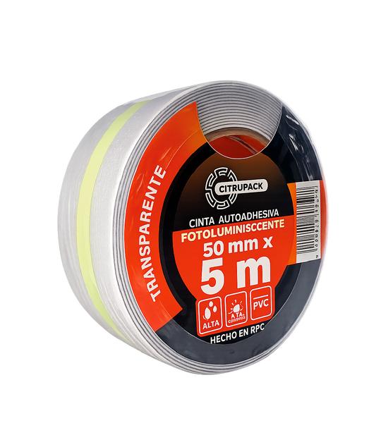 Cinta Fotoluminiscente Transparente 50 mm x 5 m