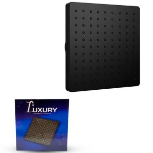 REGADERA 8” METALICA NEGRA DGLUX08