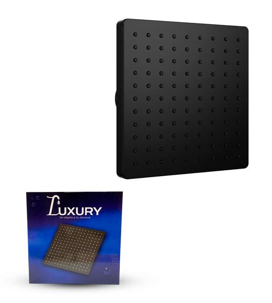 Regadera 8” Metalica Negra Dglux08