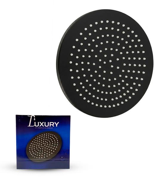 Regadera 8” Metalica Negra Dglux09