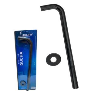 TUBO DE DUCHA CROMADO NEGRO TDLUX04