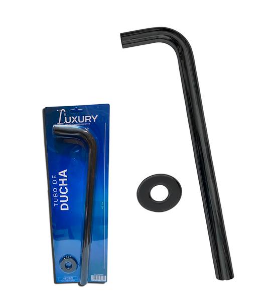 Tubo De Ducha Cromado Negro Tdlux04